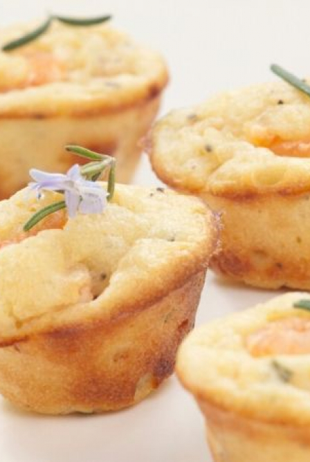 Mini muffins au Saumon Fumé et ciboulette