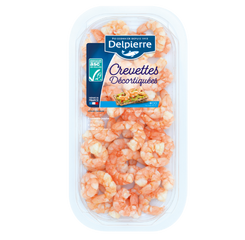 0,90€ de réduction sur crevettes décortiquées ASC Delpierre 100g et 180g.