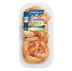 1,50€ de réduction sur crevettes entières Bio Delpierre (200g ou 300g).