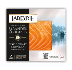 2€ de réduction sur le saumon fumé Grandes origines Norvège 4T 
